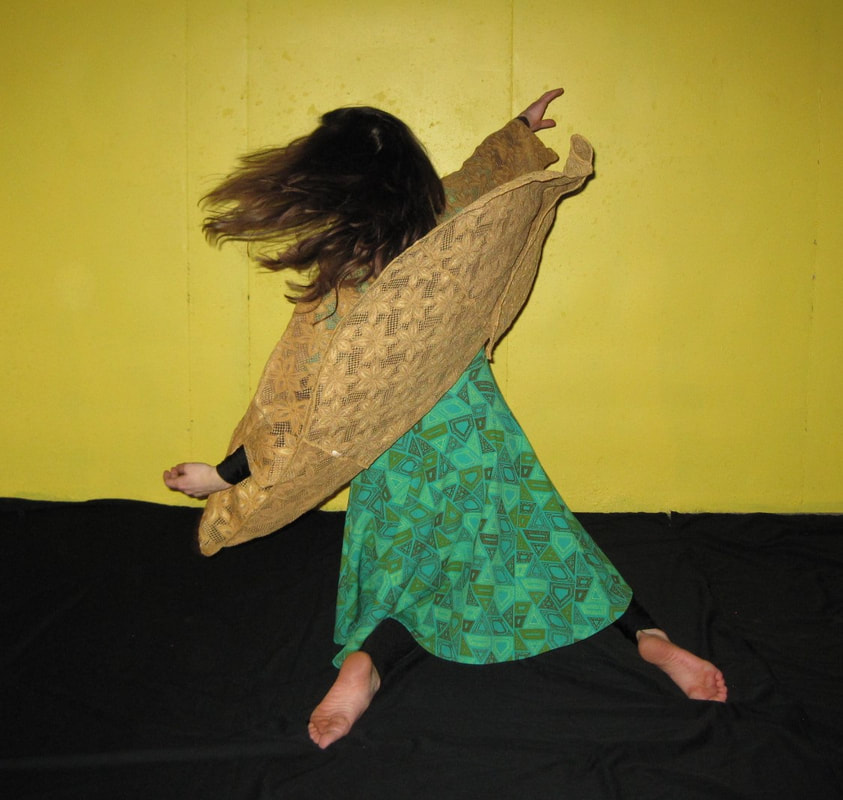 Dancer, Tessa Priem, in her basement